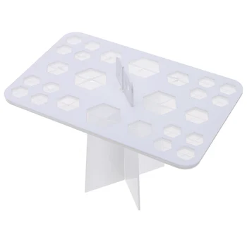 

Hot sale 26 Holes Acrylic Makeup Brushes Holder Stand Foldable Organizing Rack Cosmetic Brush Drying Holders