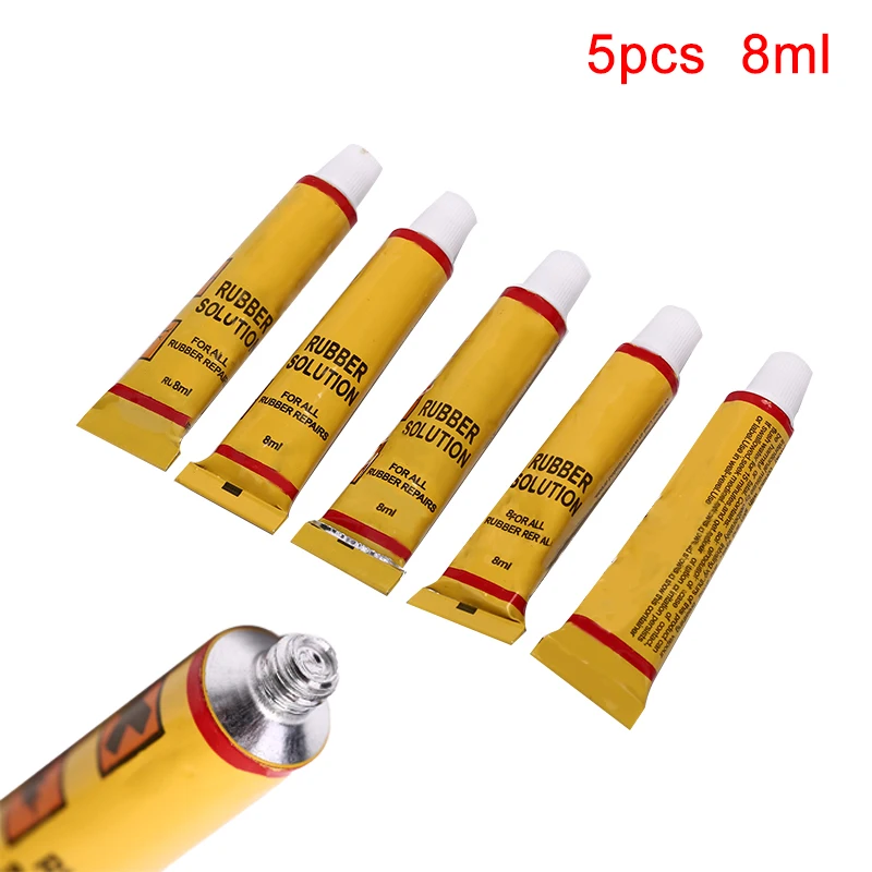 

5pcs 8 ML Cement Rubber Inner Tube Repair Puncture Cold Patch Solution kit Adhesive Glue Bike Glue Bicycle Repair Tool