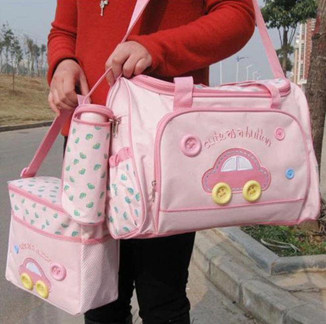 Fashion Baby Diaper Bag Waterproof Travel Printed Mummy Maternity Nappy Bag For Mom Multifunctional Large Capacity 4Pcs Care Bag (2)
