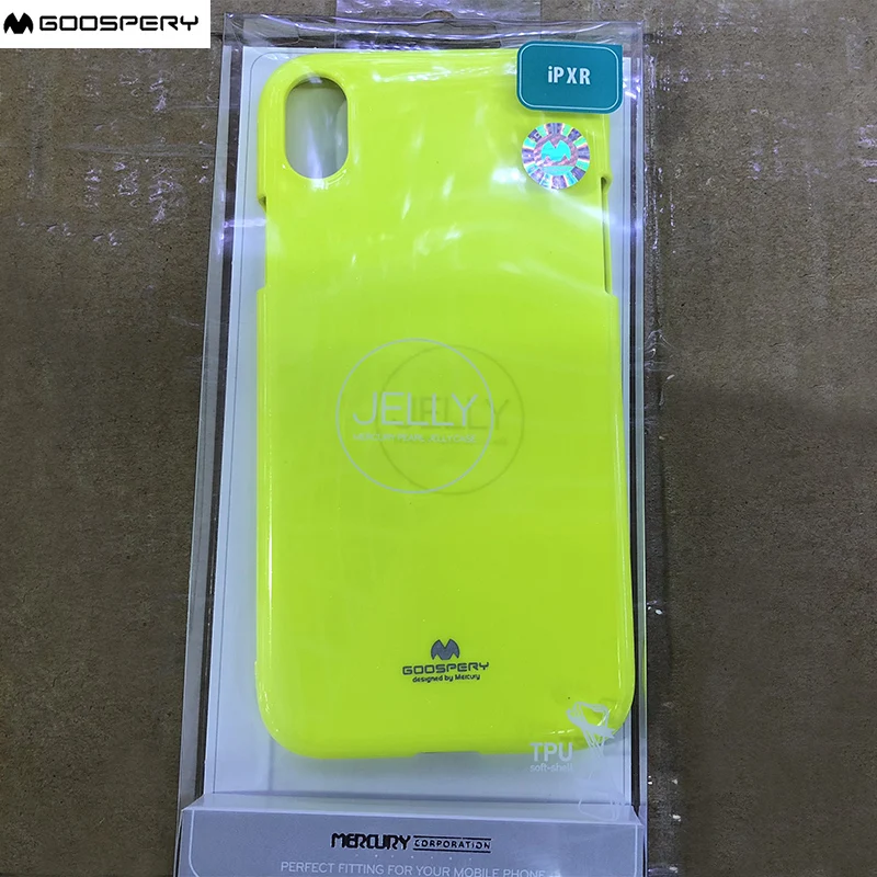 Оригинальный чехол Mercury из настоящего Goospery флуоресцентный Желейный для iPhone XS XR Xs