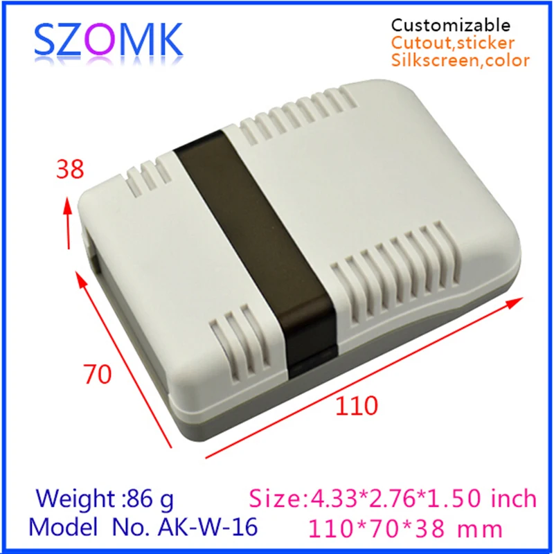 szomk wall mounted plastic enclosure for electronics project instrument plastic housing junction box (2)