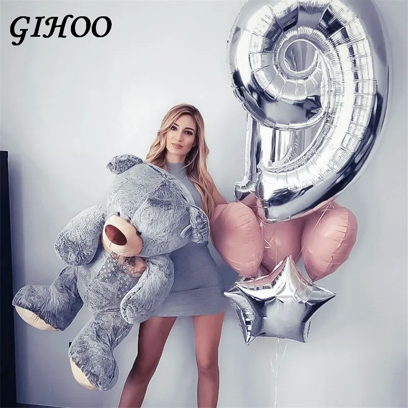 

40inch Number Foil Balloons Wedding Decorations Birthday Party balloons Digit Inflatable Helium Balloons Baby Shower Supplies