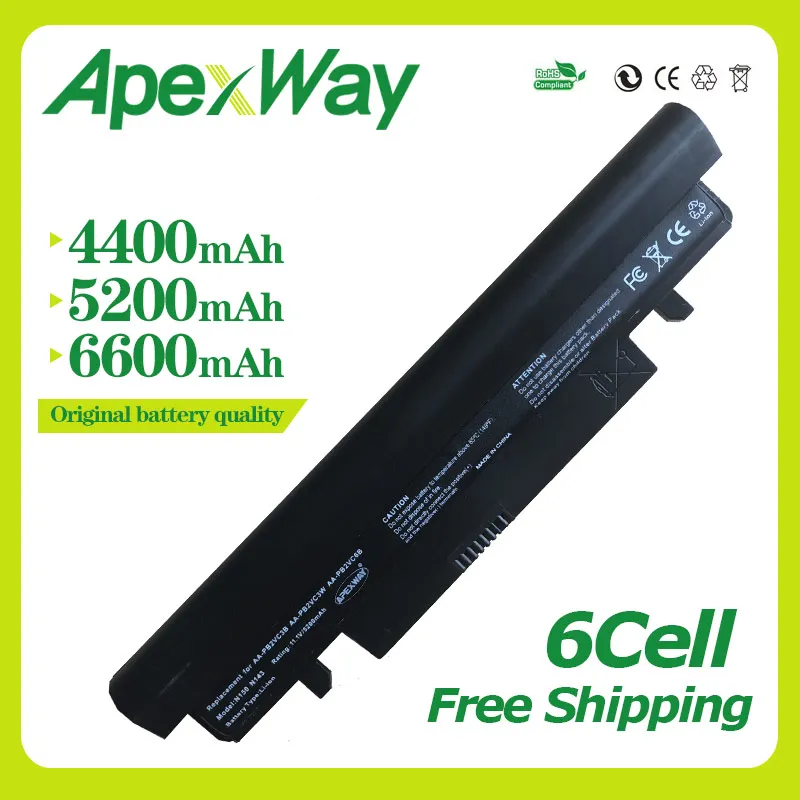 

Apexway 11.1V laptop battery N150 for Samsung N148 NP-N148 NP-N150 NT-N148 NT-N150 SeriesAA-PB2VC3B AA-PB2VC6B AA-PB2VC6B/E