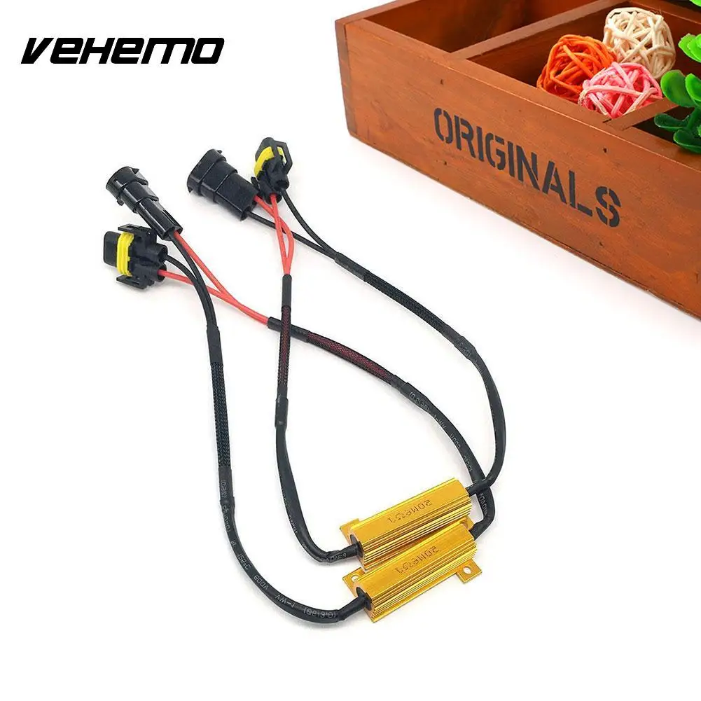 

2Pcs Car Vehicle H8/H11 Turn LED Bulb Light Error Free Load Resistor 50W