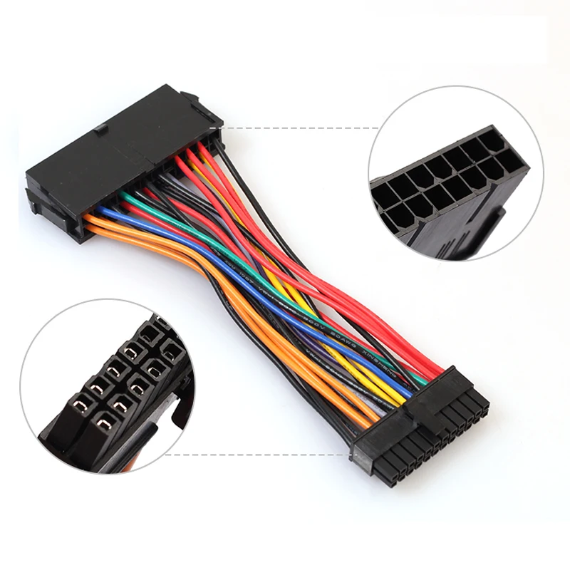 

ATX big 24Pin turn small 24 Pin Computer Power Cord Motherboard Adapter Extension Cables Line for Laptop Computer Cord 15CM