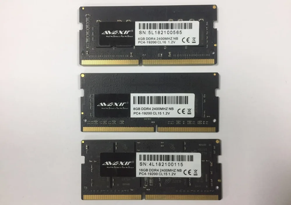 Avexir ноутбук оперативная Память DDR4 4 ГБ/8 ГБ/16 ГБ 2400 МГц напряжение 1,2 в 15-15-15-36 PC4-19200 CL15 одиночный модуль оперативной памяти Память для ноутбука