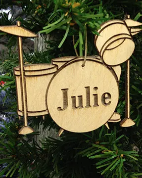 

Drum set Personalized Christmas Ornament
