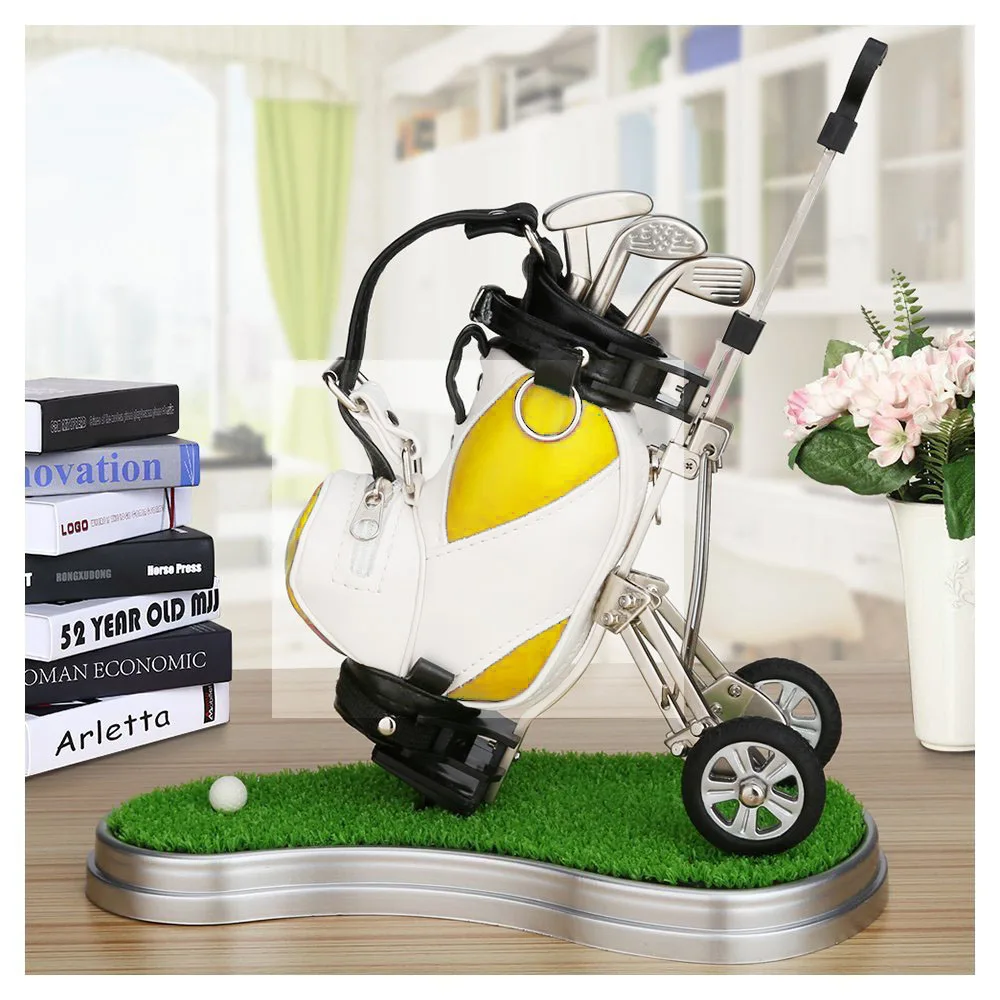 CRESTGOLF Golf trolley bag with 3 Parts of Aluminum Pen Golf Bag Penholder Golf Souvenir Golf Car Accessories