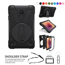 Чехол для samsung Galaxy Tab A 8,0 T380 T385 SM-T385 8,0 дюймов планшет сверхпрочный силиконовый Жесткий чехол+ шейный ремень и держатель для рук