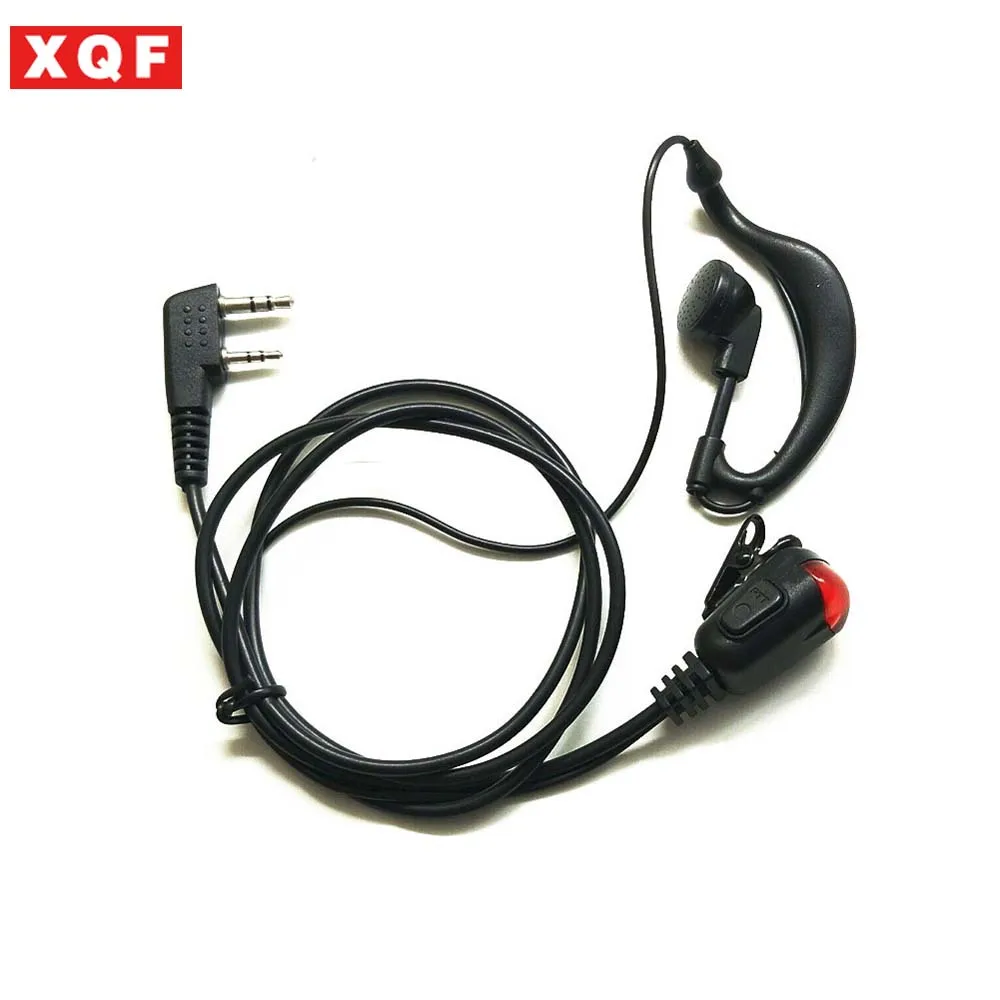 XQF 2 PIN Mic PTT лампа Скрытая Акустическая трубка в уши наушник для Kenwood Baofeng UV-5R радио |
