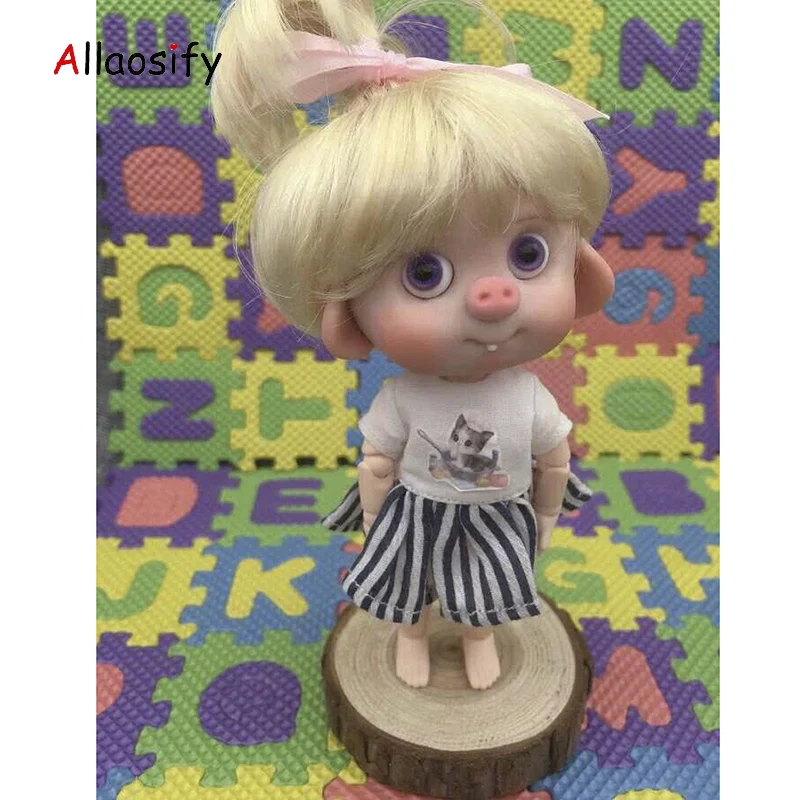 Allaosify BJD парик для 4-5 "High Температура волокно работает ребенок wigsr для кукол bjd волос