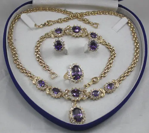 

Hot sale new Style >>>>>women's red purple blue crystal green jade Earring Bracelet Necklace Ring