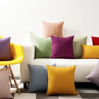 Pure Color Red Yellow Solid Pillow Cover Home Decorative Decor Blue Plain Pillow Case Office Sofa Pillowcase Cushion Cover 2
