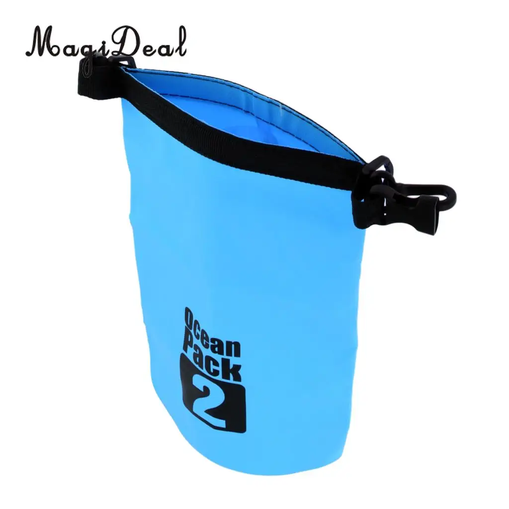 MagiDeal Heavy Duty 2L Waterproof Dry Bag Roll Top Sack for Kayak Canoeing Rafting Swimming Surfing Sailing Drifting Fishing
