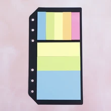 A5/A6/B5 6 agujeros Binder lácteos Memo divisor de cuaderno de notas adhesivas planificador calendario regalos recarga organizador etiqueta engomada(China)
