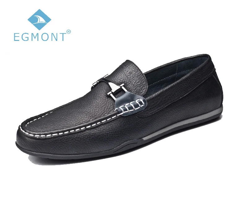 

Spring Autumn EG-53 Black Slip-on Vintage Loafers Mens Casual Shoes Genuine Leather Handmade Comfortable Breathable