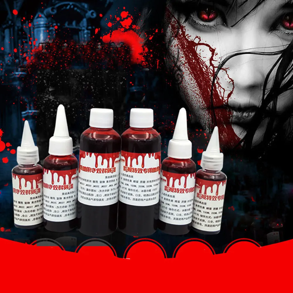 

Halloween Cos Ultra-realistic Fake Blood simulation Human Vampire Human Hematopoietic Props Vomiting Pulp Party Cos Supplyies
