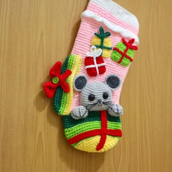 

Crochet handmade Festival socks lovely mouse style model number SC0021