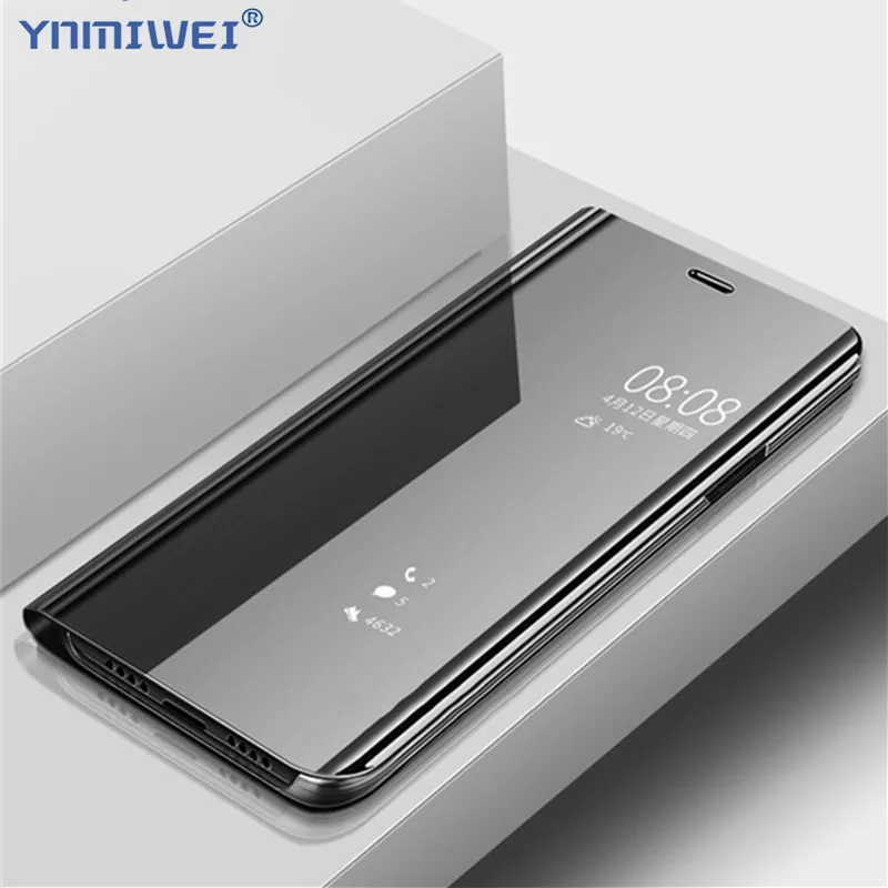 

Smart Mirror Case For Xiaomi Mi 6X 5X Mix 2 Max 3 Plating PU Flip Stand Phone Cover For Xiaomi Mi 6 A1 A2 5C Clear View Case