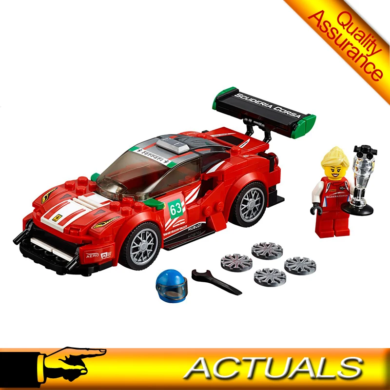 

Technic Speed Champions Ferrari GT Scuderia Corsa Building Blocks Model Bricks Toy Compatible Legoland 75886 28016 Bela 10943