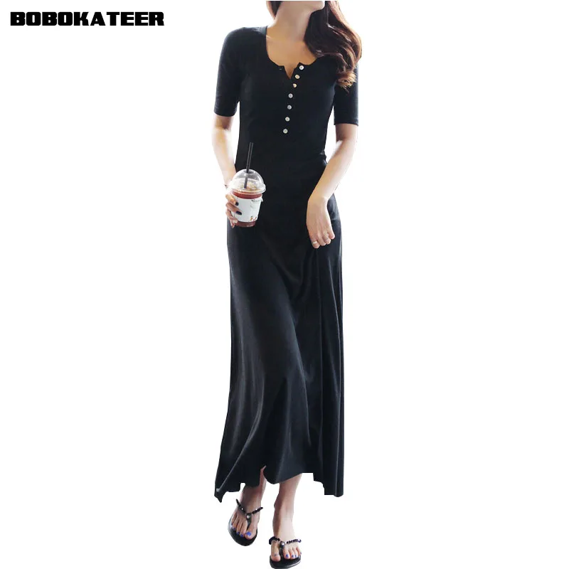 Wholesale Summer dresses 2017 cottton vestidos mujer long black sexy party dress women vestido de festa casual womens clothing robe femme Buy Cheap Summer dresses 2017 cottton vestidos mujer long black sexy party dress women vestido de festa casual womens clothing robe femme