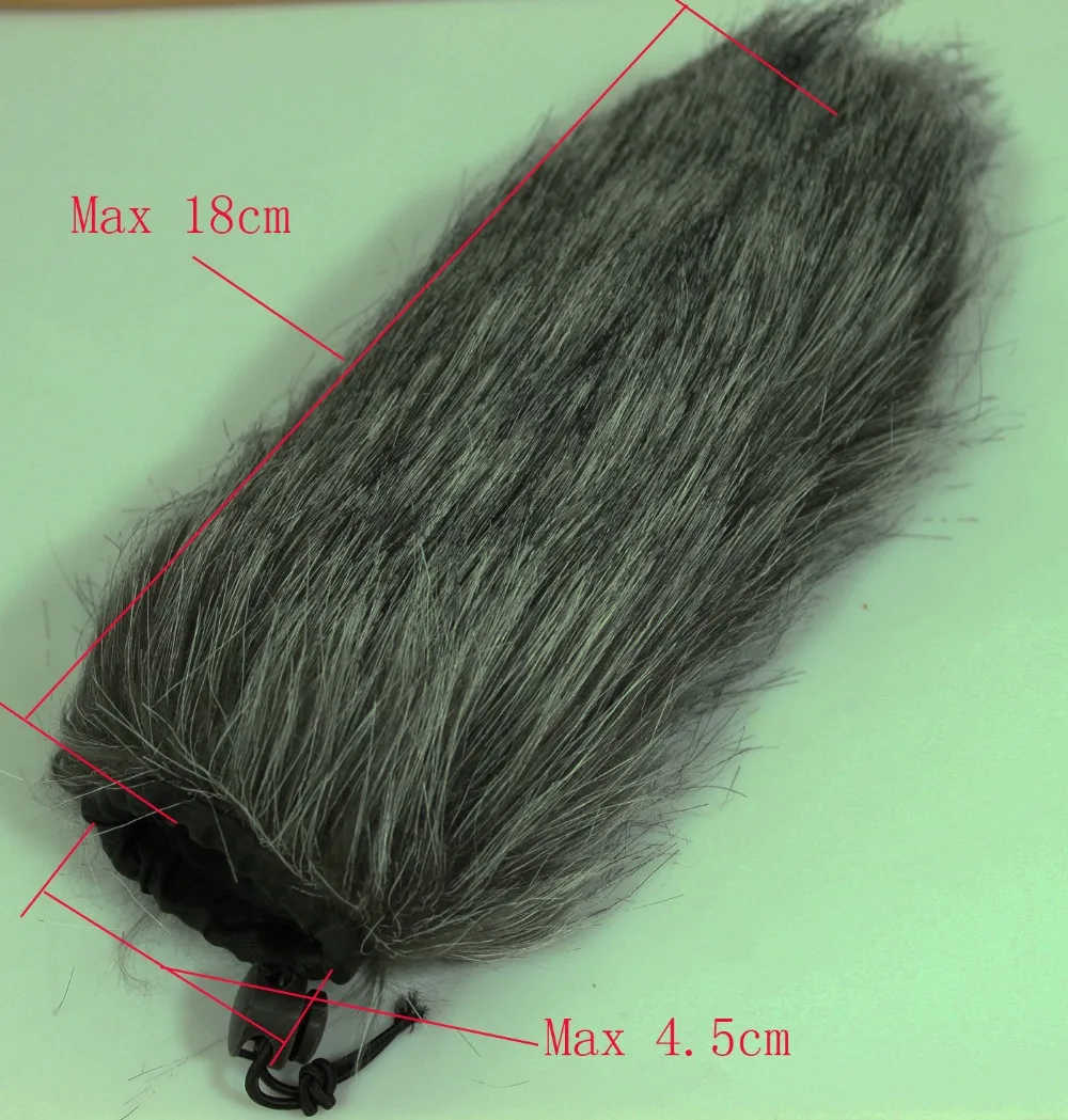 New 18cm Longer Fur Hair Wind Screen Mic Microphone Wind Noise Audio