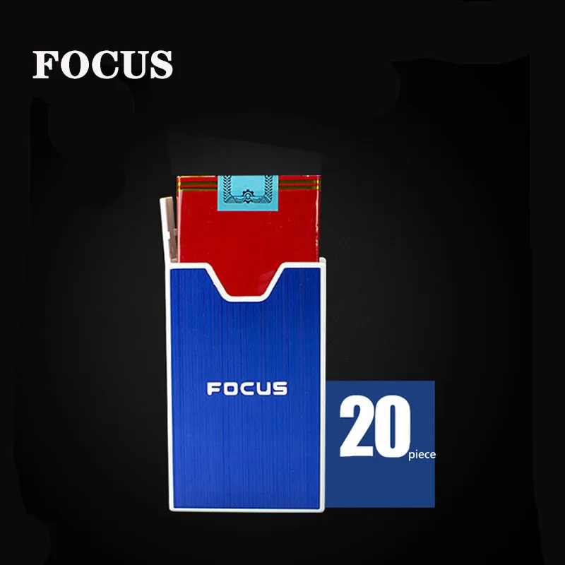 

FOCUS New Design Cigarette Case Box Aluminum Alloy Ladies Slim Waterproof Plastic Cigarette Cases can holder 20 pcs cigarettes