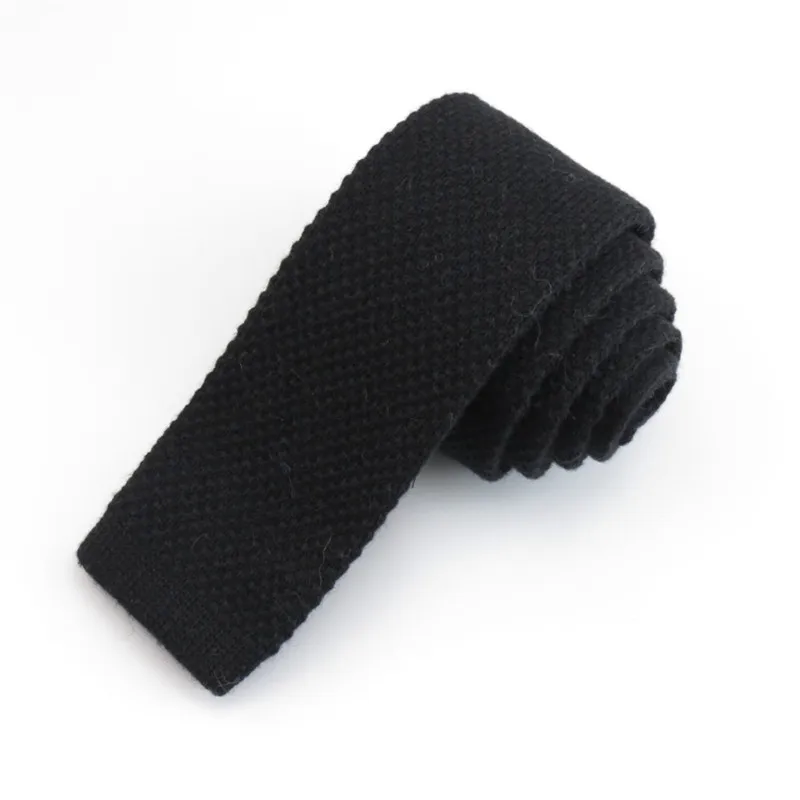 5 см Вязаные Шерстяные Галстуки мужские черные/синий галстук для свадьбы Gravatas модные однотонные Вязание галстук Corbatas узкие трикотажные