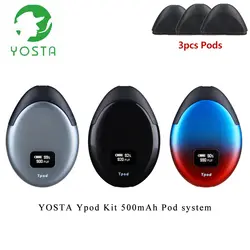 Pod Vape system Kit fit CBD Oil YOSTA Ypod Kit 500 мАч с 2 мл картриджем 1.4ом катушка E-juice kit VS minifit pod электронная сигарета Vape