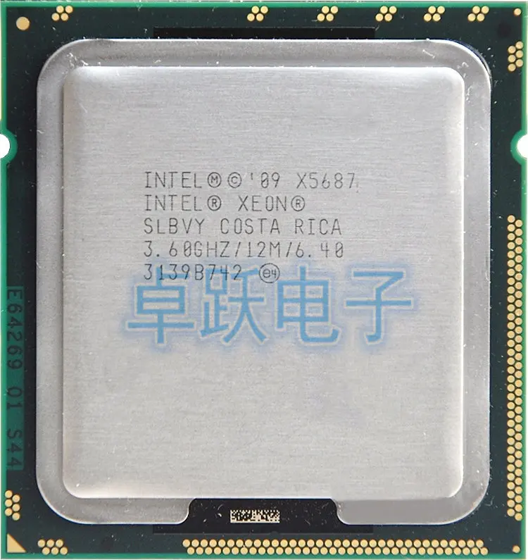 Intel Xeon X5687 processor (3.6GHz/12MB/4 cores/Socket 1366/6.4 GT/s QPI)Original Server CPU free shipping laptop cpu