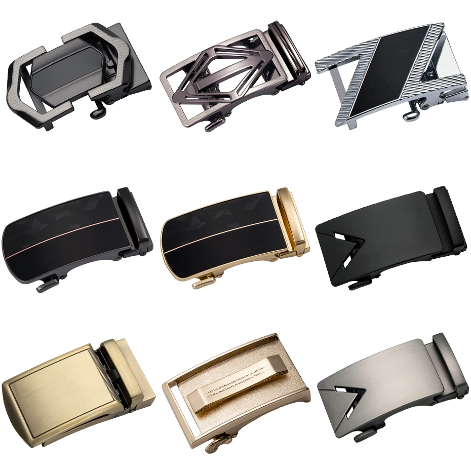 

Mens Belts Black Gold Aolly Buckles 30 Styles Luxury Automatic Buckles For Leather Belts Mens Gifts Barry.Wang Fashion Designers