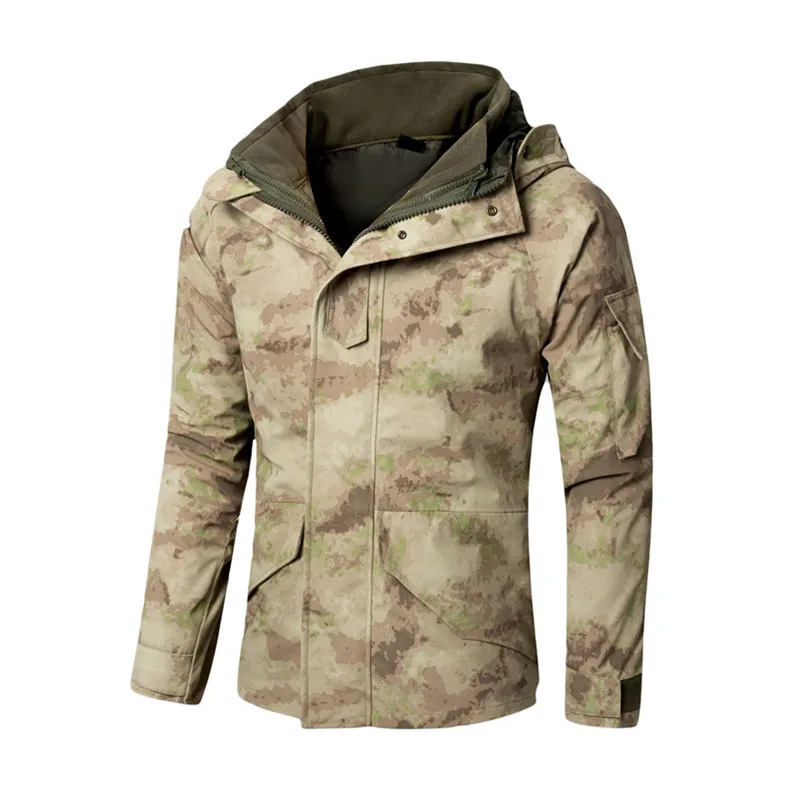  Out door men Removable G8 Windbreaker Tactical Army Camouflage Coat Warm Fleece Military Jacket Wat
