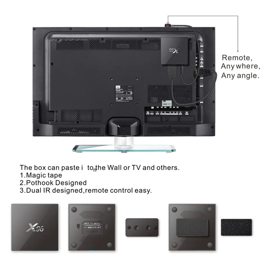ТВ-приставка X96 X96W Amlogic S905W 8 ГБ/16 ГБ Android 7,1 четырехъядерный KDplayer 17,4 ТВ-приставка 4K H.265 Smart Box tv
