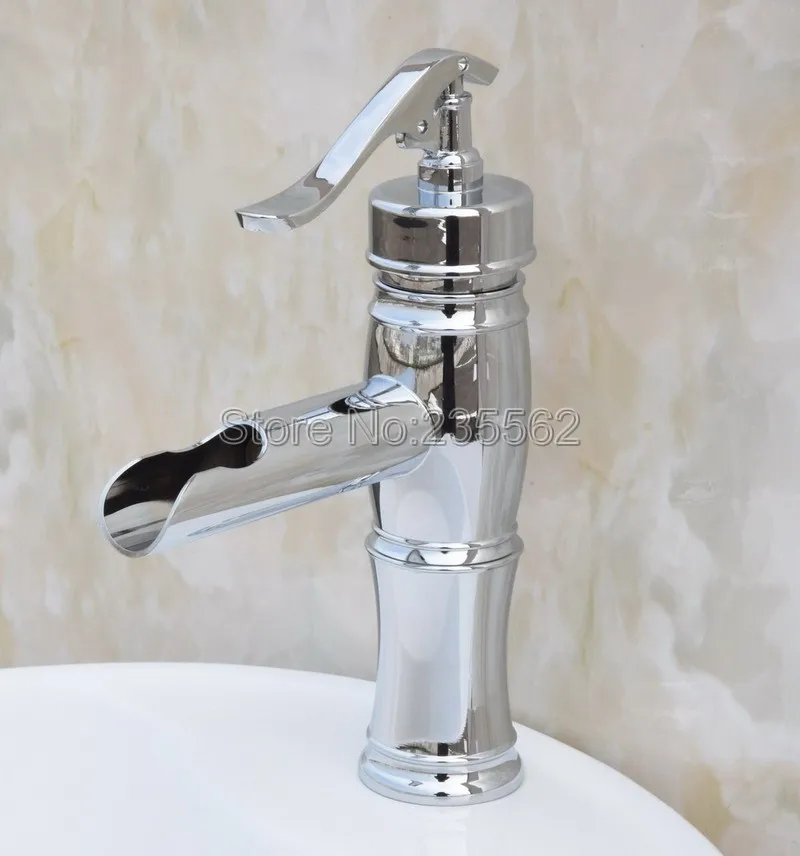 Polished Chrome New Water Pump Look Style Bathroom Faucet