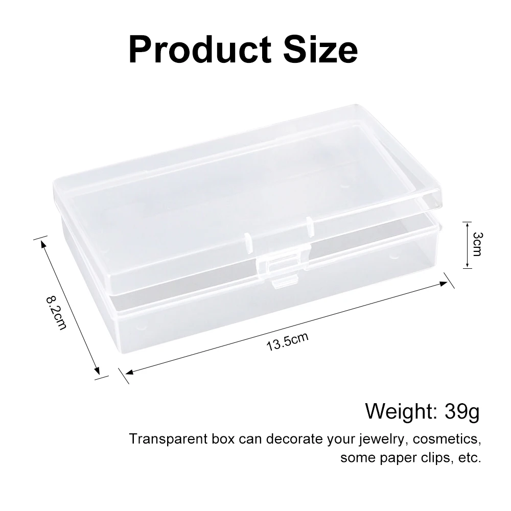 Прямоугольная пластиковая коробка с крышкой части рыболовных снастей коробка прозрачный Чехол Контейнер для ювелирных изделий компонент посылка коробка для хранения