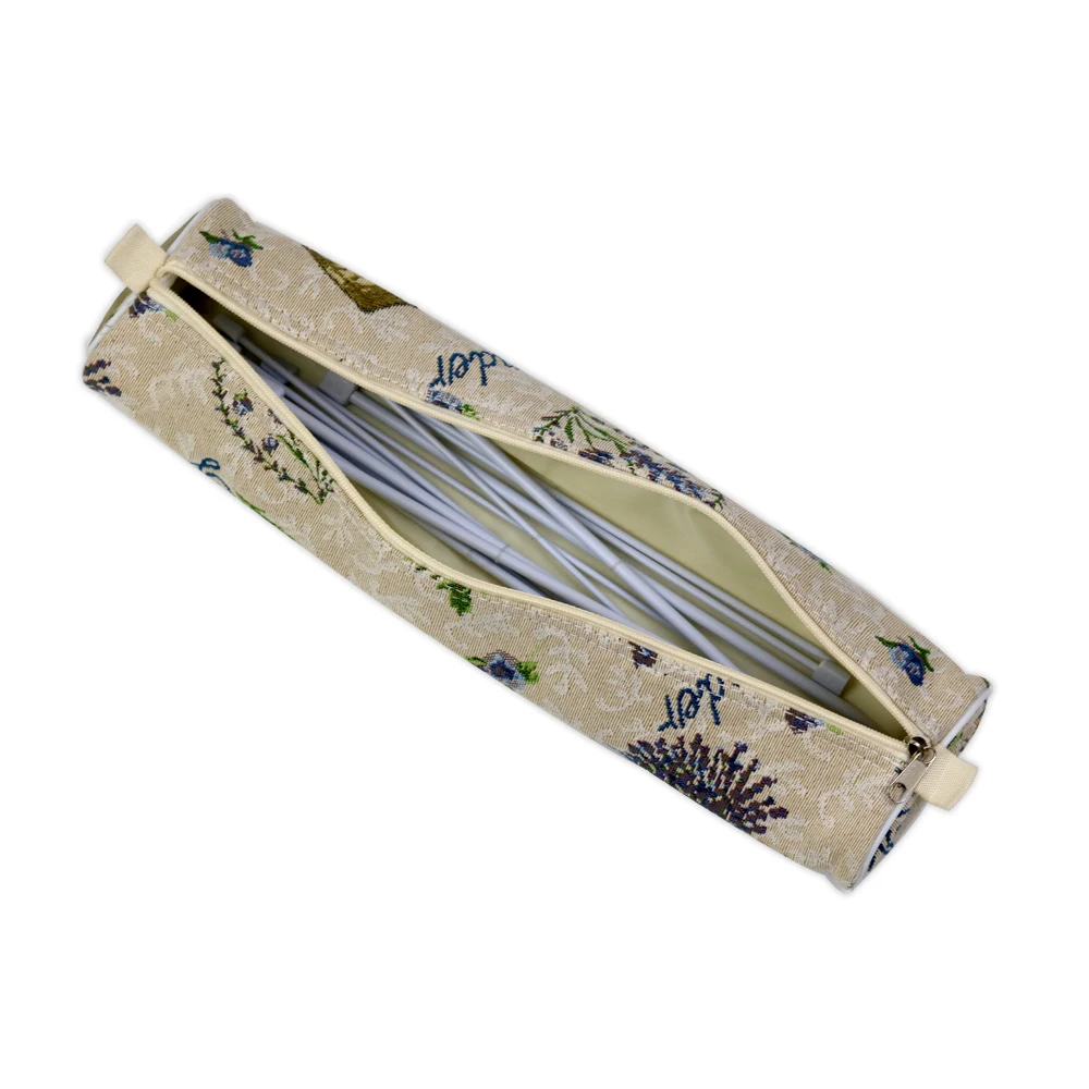 Fabric Knitting Needles Bag Handmade Tube Bag Organizer Knitting Accessories