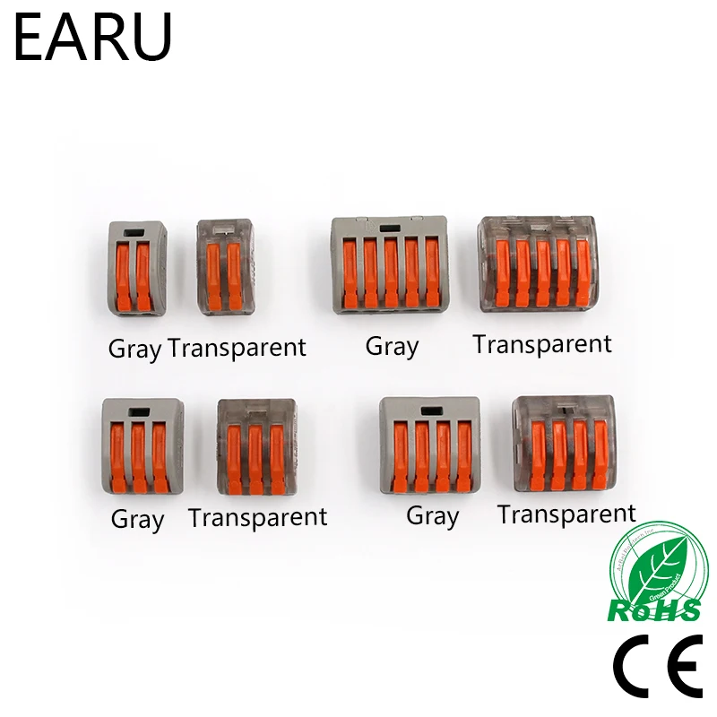 

30PCS WAGO 222-412 413 415 PCT212 PCT213 PCT214 PCT215 PCT-215 Universal Compact Wire Wiring Connector Conductor Terminal Block