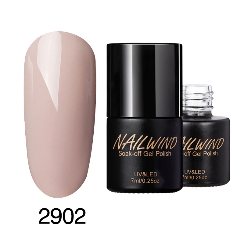 

NAILWIND Black 7ML Vial 2901-2918 Gray Color Soak off Nail Gel Polish UV LED Lamp Pure Colors primer Gel Polish Varnish Lacquer