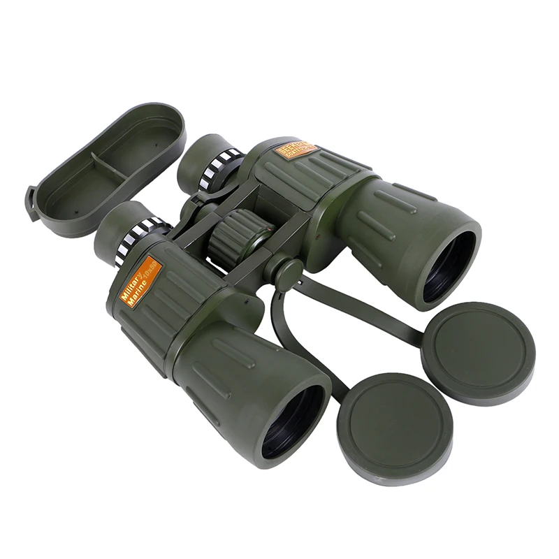 Тактический 10x50 HD водонепроницаемый оптический бинокль с большим расстоянием зрачка с стеклянная призма оливкового цвета низкий уровень освещения ночного видения
