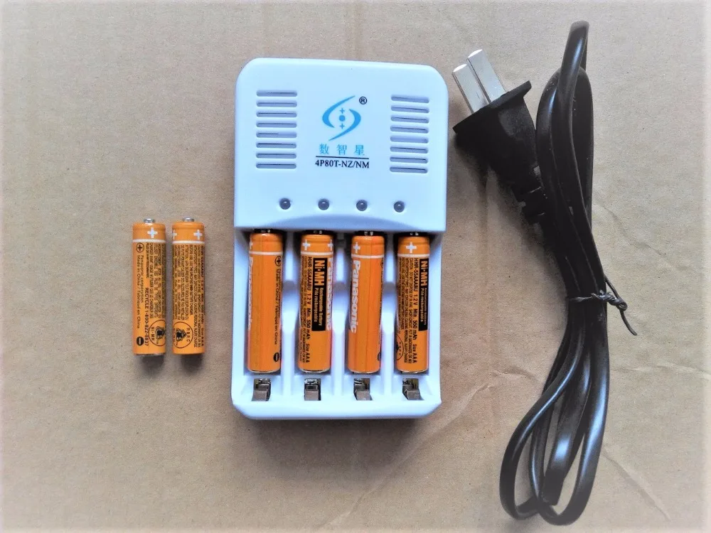 

FREE SHIPPING 6pcs 1.2V AAA NiMH batteries 550MHW battery + 1.6V 1.2V NiMH nickel-zinc battery charger