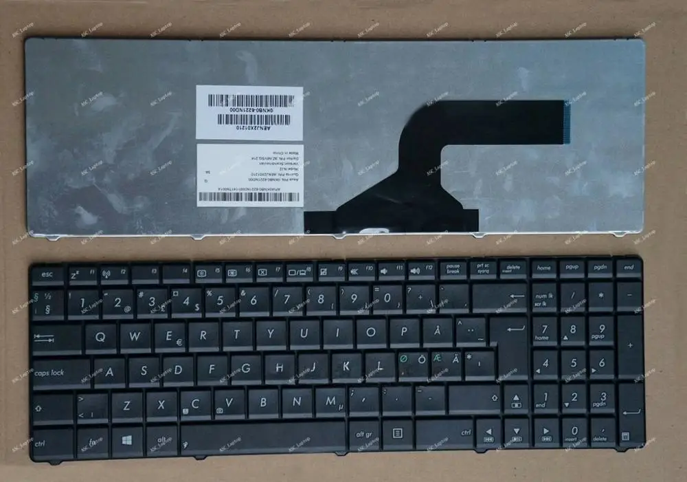 New DK Norwegian Swedish Nordic Finnish Keyboard for ASUS N53 N53J N53SM N53SN N53DA N53NB N53S N53T Laptop Black |