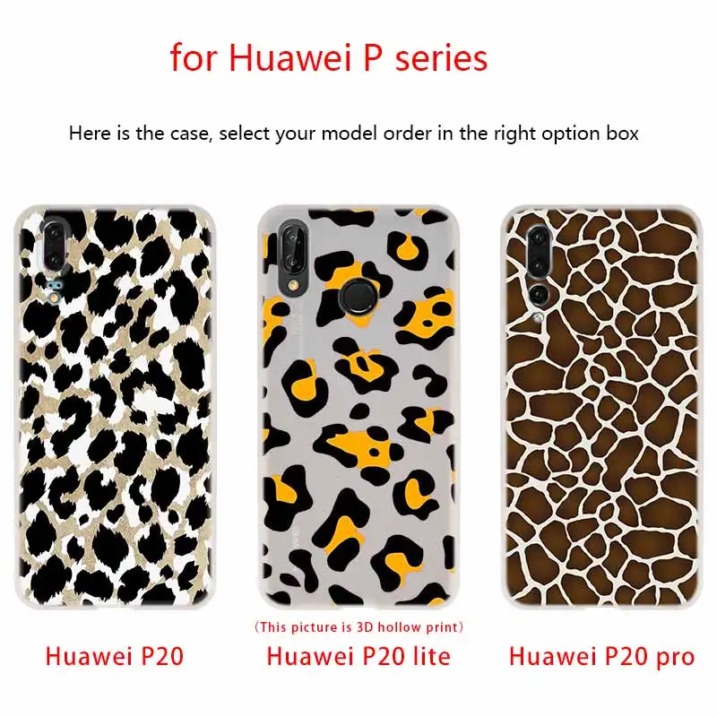 NAYIDA чехол с леопардовым принтом и жирафом силиконовый мягкий из ТПУ для Huawei P30 P40