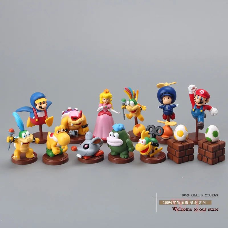 Free Shipping Super Mario Bros Koopalings Pvc Action Figure Collection 