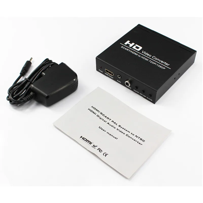 TSCART to HDMI Converter Adapter Upscaler SCART+HDMI to Full HDMI1080p+AudioCoaxial Output Connector for HDTV DVD Free Shipping (5)