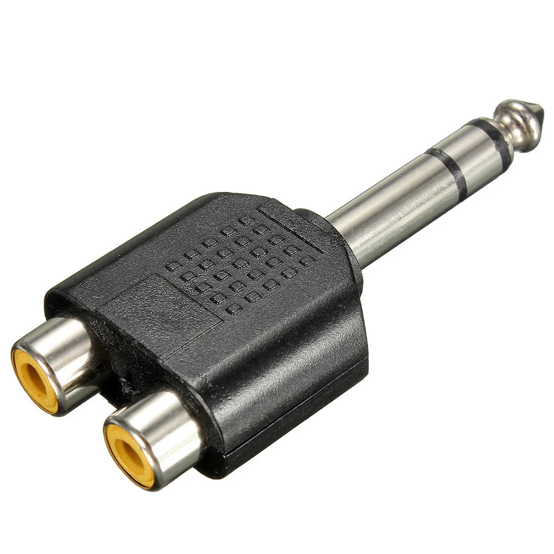

6.35mm 1/4" Male Stereo To 2 Dual RCA Female Y Splitter Audio Adapter Converter