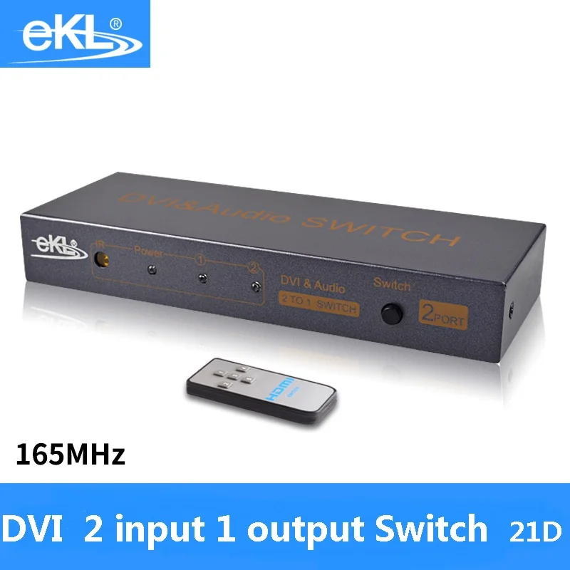 Ekl-21d 2 Порты и разъёмы dvi видео переключатель с дистанционным 1080 P входа 1 выход |