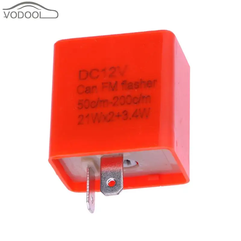 DC 12V 2 Pin LED Turn Signal Flasher Relay Motorcycle Moto Adjustable