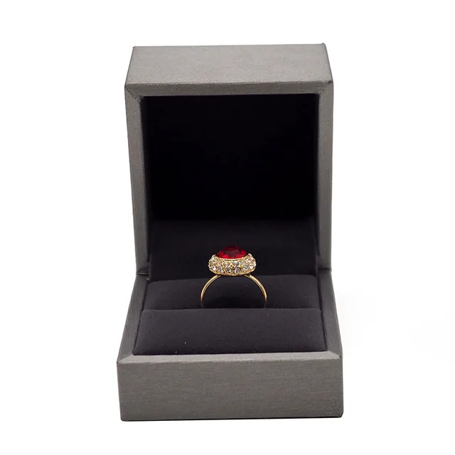 Wire Drawing Pu Leather Jewellery Bo And Packaging Wedding Ring Wire Drawing Pu Leather Jewellery Bo And Packaging Wedding Ring Case Jewelyr Organizer Gift Box