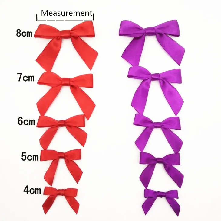 500pcs Red Premade Satin Ribbon bows Gift package Decoration Bowin