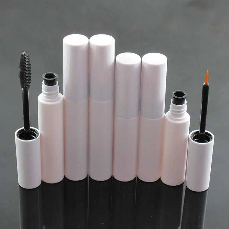 

8ML White Plastic Empty Cosmetic Eyeliner Liquid Refillable Bottle, 10ml Makeup Tool Mascara Tube, Eyelashes Cream Container